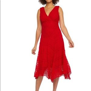 Red lace dress